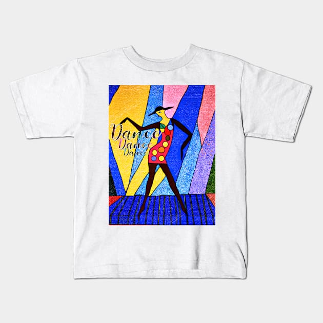 Dancing Girl Kids T-Shirt by Sachabo